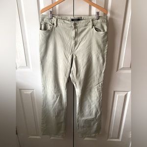 Lauren Ralph Lauren Sage Green High Rise Bootcut Stretch Denim Jeans SZ 16W